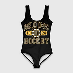 Купальник-боди 3D женский Boston Bruins: Est.1924, цвет: 3D-принт