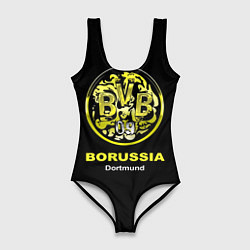 Купальник-боди 3D женский Borussia Dortmund, цвет: 3D-принт