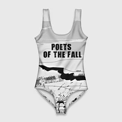 Купальник-боди 3D женский Poets of the Fall, цвет: 3D-принт