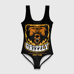 Купальник-боди 3D женский GTIZZLY(sport team), цвет: 3D-принт