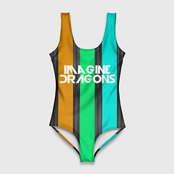 Купальник-боди 3D женский Imagine Dragons: Evolve Lines, цвет: 3D-принт