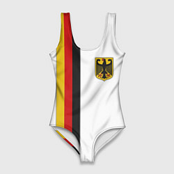 Купальник-боди 3D женский I Love Germany, цвет: 3D-принт