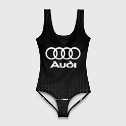 Купальник-боди 3D женский Audi: Black Abstract, цвет: 3D-принт