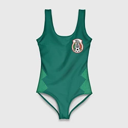 Купальник-боди 3D женский Сборная Мексики: Домашняя ЧМ-2018, цвет: 3D-принт