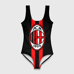 Купальник-боди 3D женский AC Milan 1899, цвет: 3D-принт