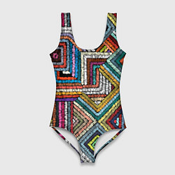 Женский купальник-боди Этнический орнамент вышивка