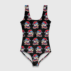 Купальник-боди 3D женский Friday Night Funkin, паттерн, цвет: 3D-принт