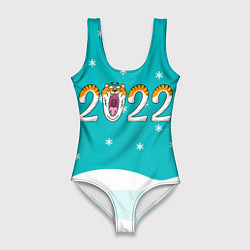 Женский купальник-боди Надпись 2022 Новый год