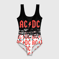 Купальник-боди 3D женский ACDC переменный ток, цвет: 3D-принт