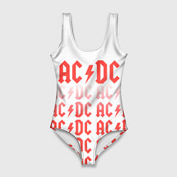 Купальник-боди 3D женский Acdc Паттерн, цвет: 3D-принт