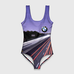 Женский купальник-боди BMW Ночная трасса