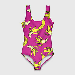 Купальник-боди 3D женский Banana pattern Summer Color, цвет: 3D-принт