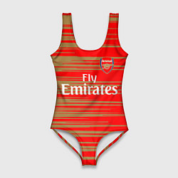 Купальник-боди 3D женский Arsenal fly emirates, цвет: 3D-принт