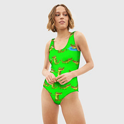 Купальник-боди 3D женский CHARMING CROCODILES, цвет: 3D-принт — фото 2