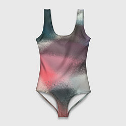 Женский купальник-боди Современный разноцветный абстрактный узор