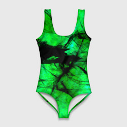 Женский купальник-боди Зеленый фантом