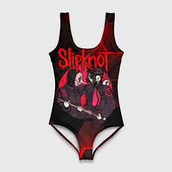 Купальник-боди 3D женский Slipknot art black, цвет: 3D-принт