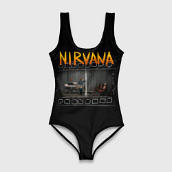 Купальник-боди 3D женский Nirvana отрывок, цвет: 3D-принт