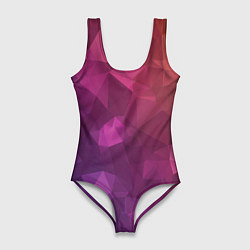 Женский купальник-боди Разноцветные полигоны