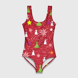 Женский купальник-боди Red new year