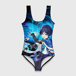 Купальник-боди 3D женский Странник: Genshin impact, цвет: 3D-принт