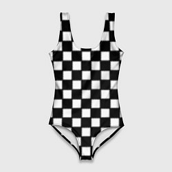 Женский купальник-боди Шахматная доска