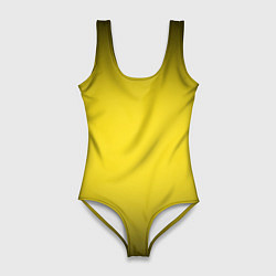 Купальник-боди 3D женский Желтый градиент, цвет: 3D-принт
