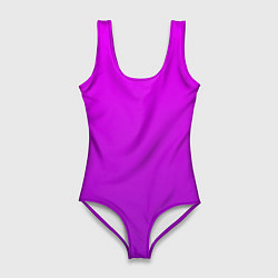 Женский купальник-боди Ярко-фиолетовый градиент