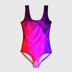 Женский купальник-боди Битва градиентов неон