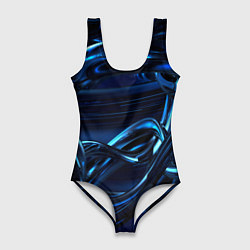 Женский купальник-боди Фрактальный узор волны