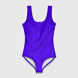 Женский купальник-боди Паттерн в стиле модерн синий тусклый