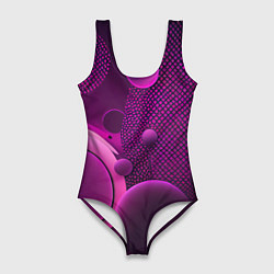 Женский купальник-боди Фиолетовые шары
