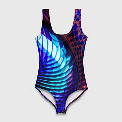 Женский купальник-боди Неоновый водоворот