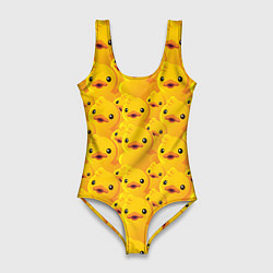 Женский купальник-боди Желтая резиновая уточка для ванны