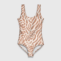 Купальник-боди 3D женский Африканский пятнистый узор, цвет: 3D-принт