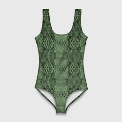 Купальник-боди 3D женский Крокодиловый стиль, цвет: 3D-принт