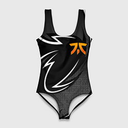 Купальник-боди 3D женский Fnatic - white line, цвет: 3D-принт