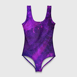 Купальник-боди 3D женский Текстура - Purple explosion, цвет: 3D-принт