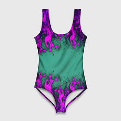 Женский купальник-боди Фиолетовое пламя