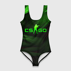 Женский купальник-боди CS GO green logo