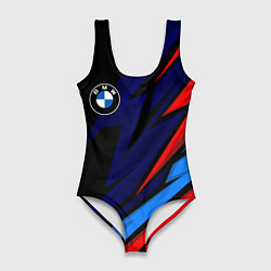 Женский купальник-боди BMW - m colors and black