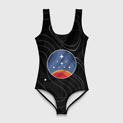 Купальник-боди 3D женский The Constellation, цвет: 3D-принт