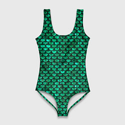 Женский купальник-боди Кожа изумрудного дракона