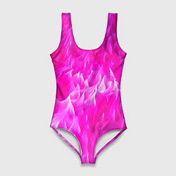 Купальник-боди 3D женский Pink texture, цвет: 3D-принт
