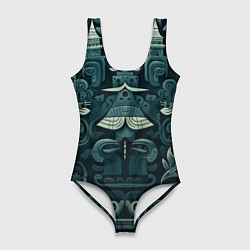 Женский купальник-боди Абстрактный узор в славянском стиле