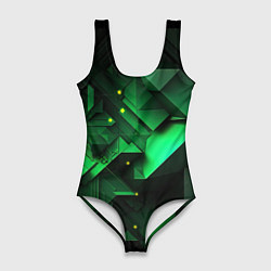 Женский купальник-боди Визуальные иллюзии в геометрии