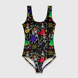 Женский купальник-боди Dia de los muertos