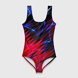 Купальник-боди 3D женский Вибро волны, цвет: 3D-принт