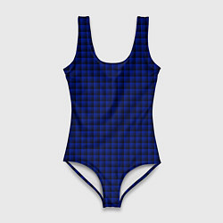 Женский купальник-боди Паттерн объёмные квадраты тёмно-синий