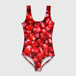 Женский купальник-боди Спелые зёрна граната